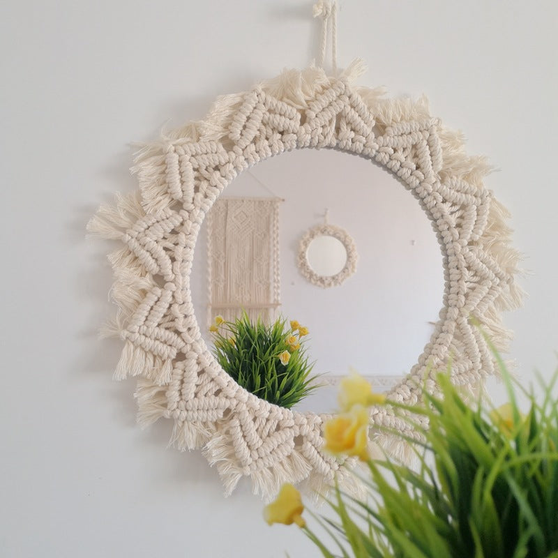 Decorative Macrame Wall Mirror Bowlift