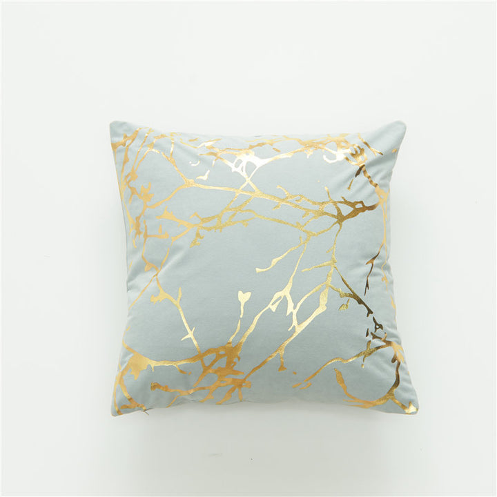 Decorative Cushion with Gold Foil Design