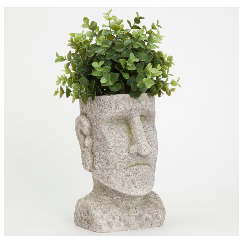 Decorative Stone Head Planter