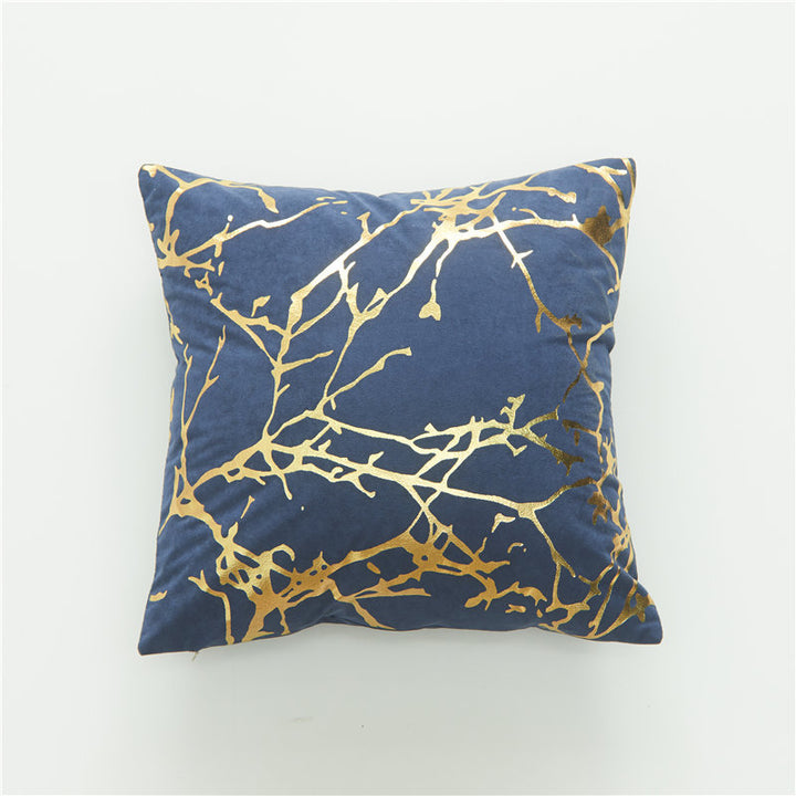 Decorative Cushion with Gold Foil Design