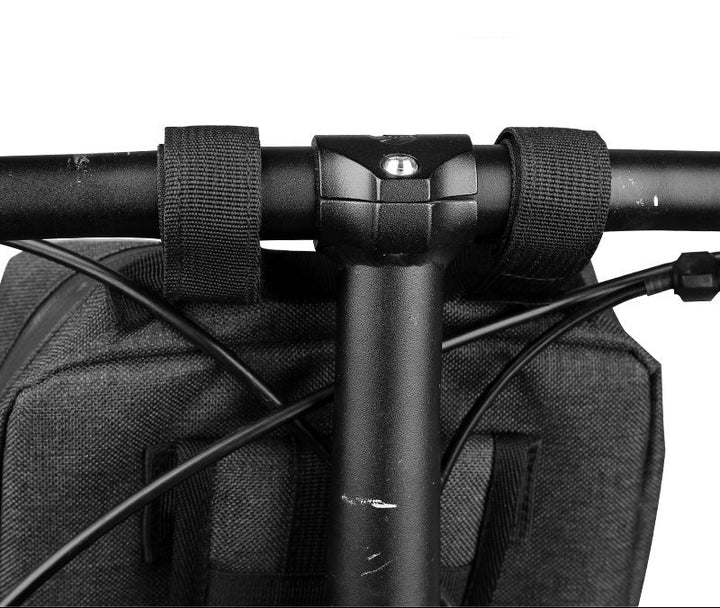 waterproof handlebar commuter bag with quick-attach straps and vertical zip pocket Bowlift