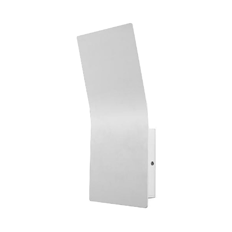 BowLift | Metallic Bend Rectangular Wall Sconce Light Simple Style 2-Light White Surface Wall Lamp