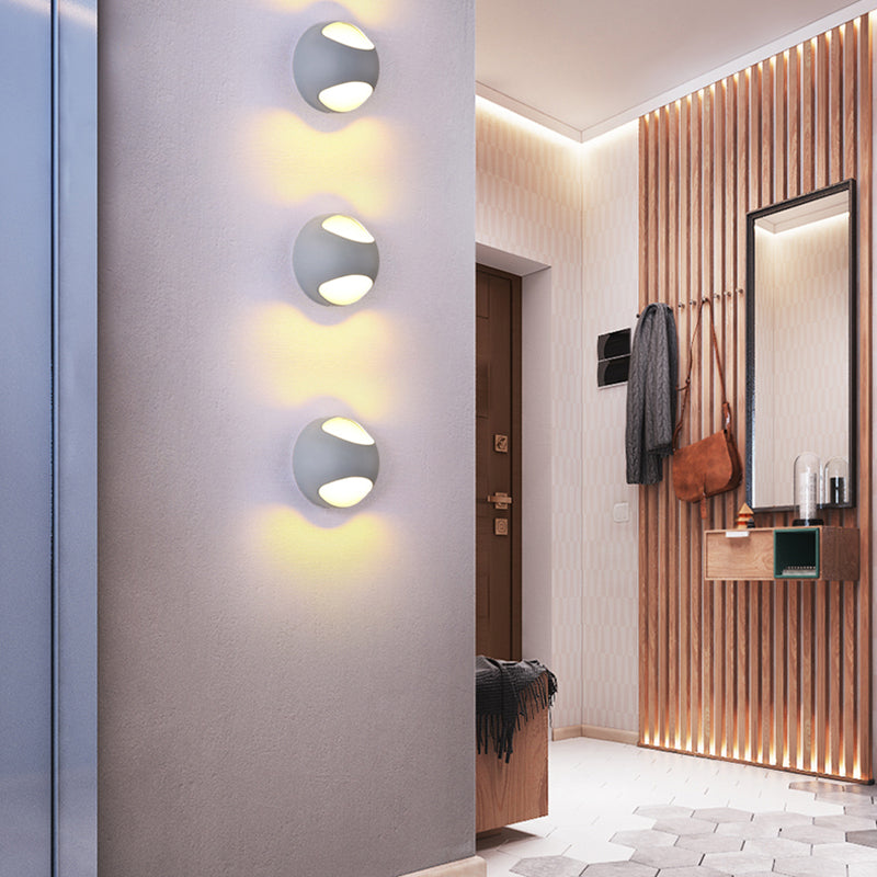 BowLift | Round Wall Mounted Lamp Nordic Metal LED Wall Light in Yellow/Gray/Green
