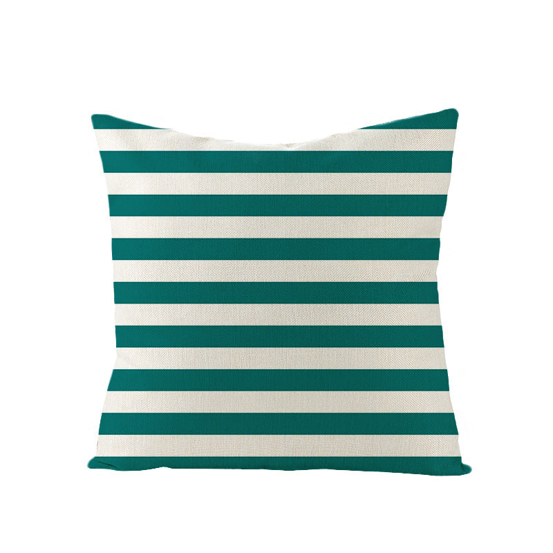 Modern Mid-Century Triangle Pattern Linen Cushion Cover with Concealed Zip