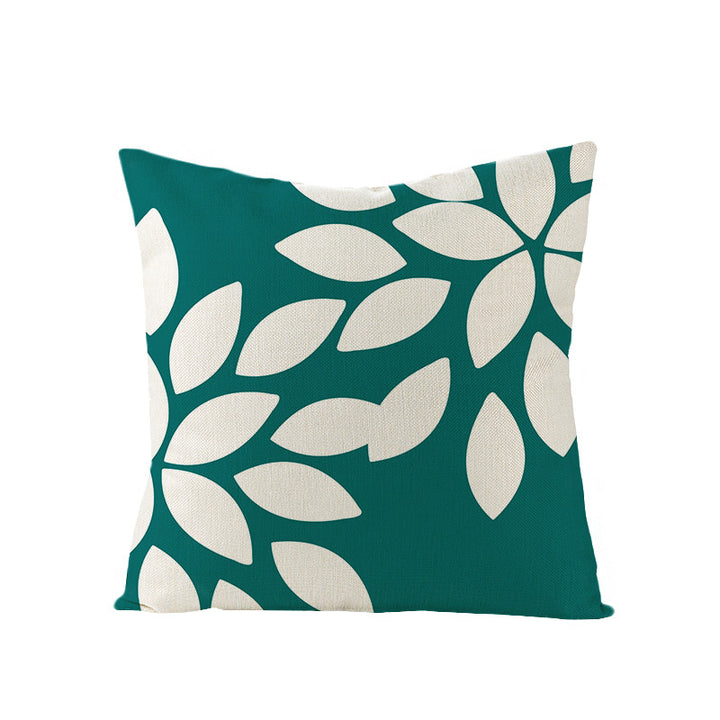 Modern Mid-Century Triangle Pattern Linen Cushion Cover with Concealed Zip