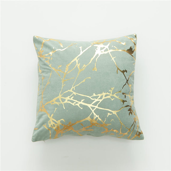 Decorative Cushion with Gold Foil Design
