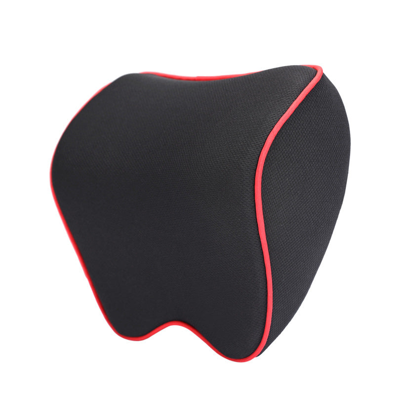 Contoured memory foam car headrest support pillow with breathable mesh cover Bowlift