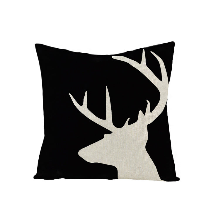 Modern Mid-Century Triangle Pattern Linen Cushion Cover with Concealed Zip