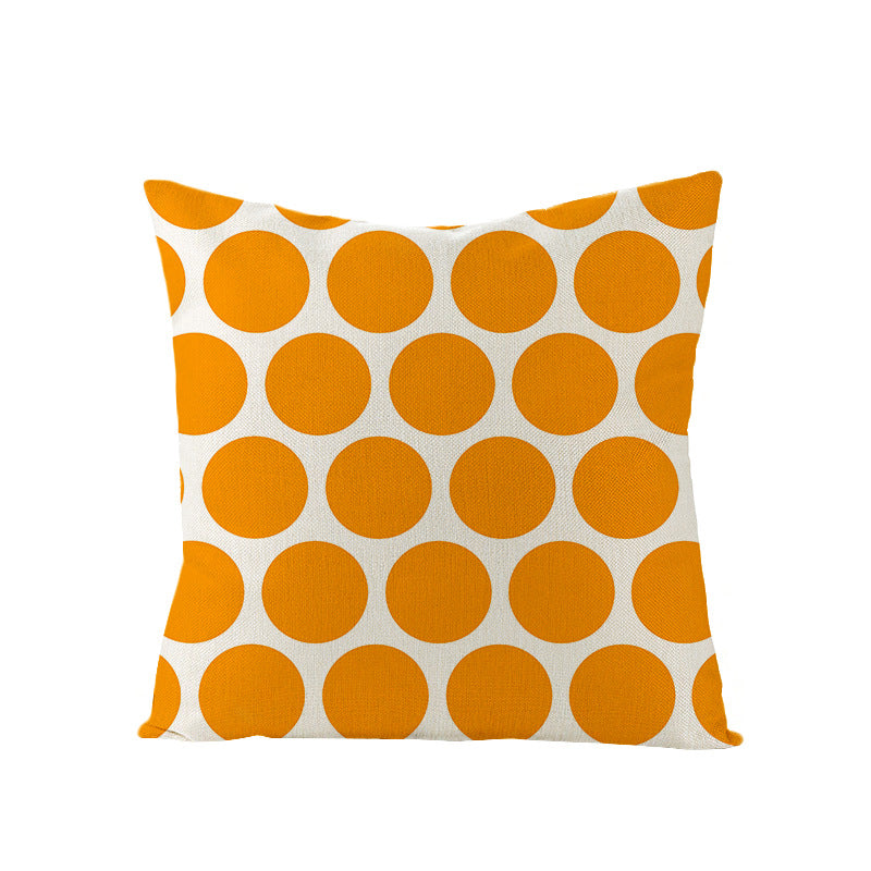 Modern Mid-Century Triangle Pattern Linen Cushion Cover with Concealed Zip
