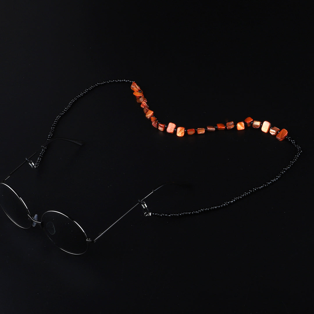 Beaded Eyewear Holder with Natural Shell Accents Bowlift