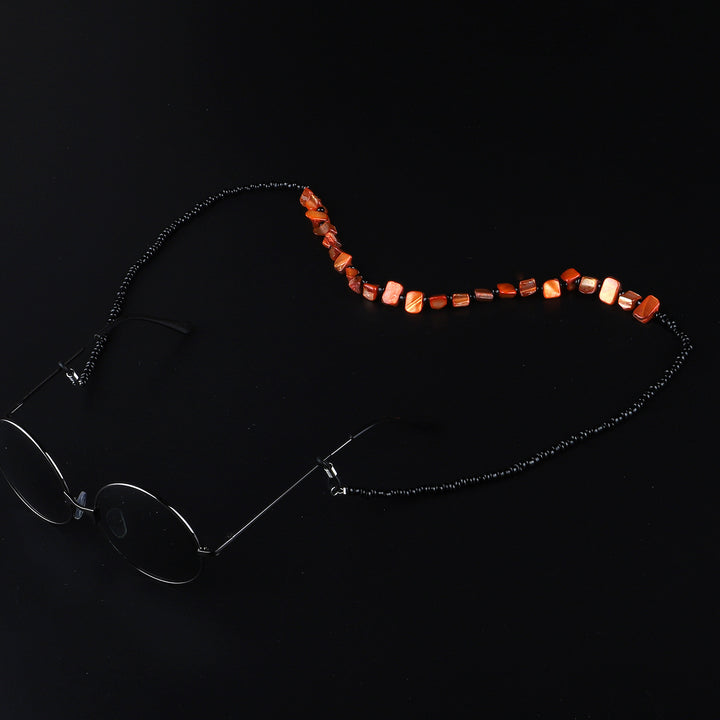 Beaded Eyewear Holder with Natural Shell Accents Bowlift