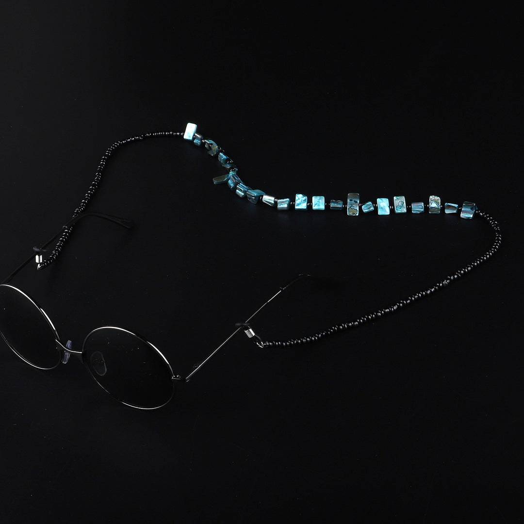 Beaded Eyewear Holder with Natural Shell Accents Bowlift
