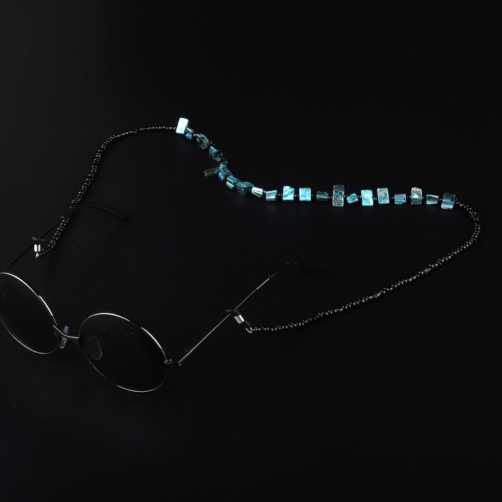 Beaded Eyewear Holder with Natural Shell Accents Bowlift
