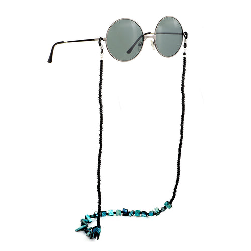 Beaded Eyewear Holder with Natural Shell Accents Bowlift