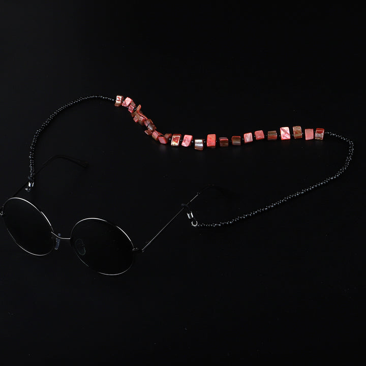 Beaded Eyewear Holder with Natural Shell Accents Bowlift