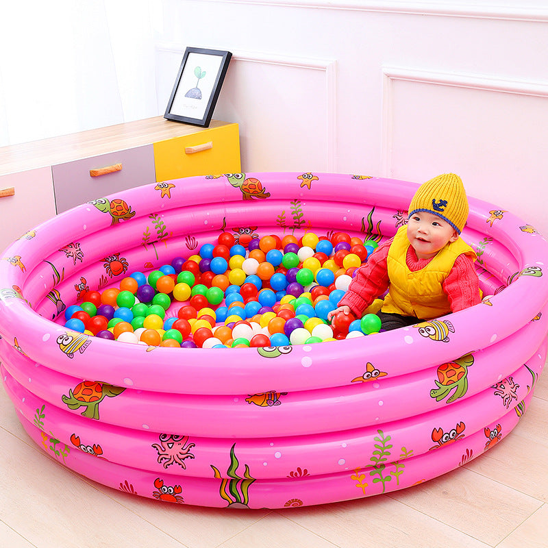 Women Inflatable Children's Swimming Pool with Fun Sea Motifs Bowlift