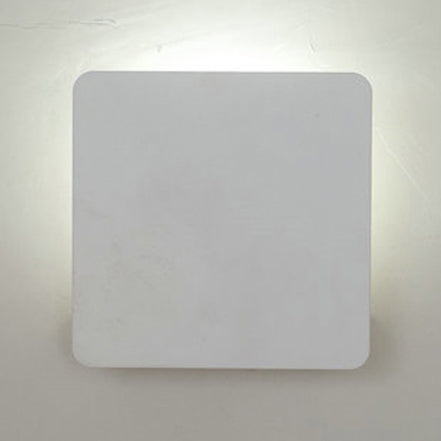 BowLift | LED Bedroom Wall Light with Square Aluminum Shade White Wall-Mounted Lamp in Warm/White Light