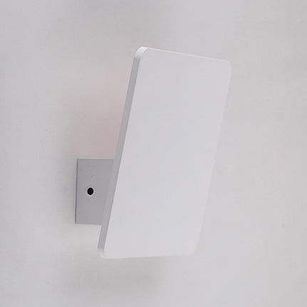 BowLift | LED Bedroom Wall Light with Square Aluminum Shade White Wall-Mounted Lamp in Warm/White Light