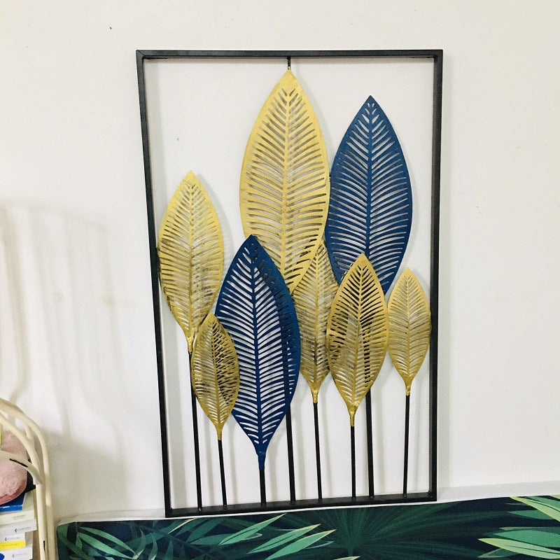 Artistic Metal Leaf Wall Sculpture Bowlift