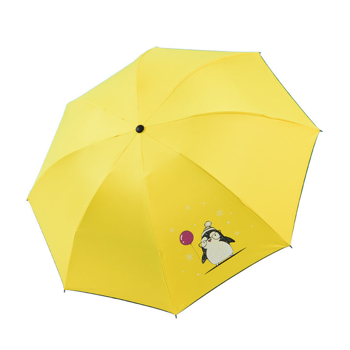 Ladies folding umbrella with cheerful motif Bowlift