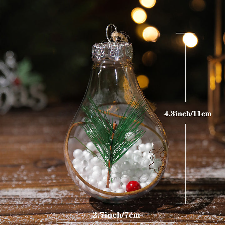 Illuminated wooden Christmas house for table decoration