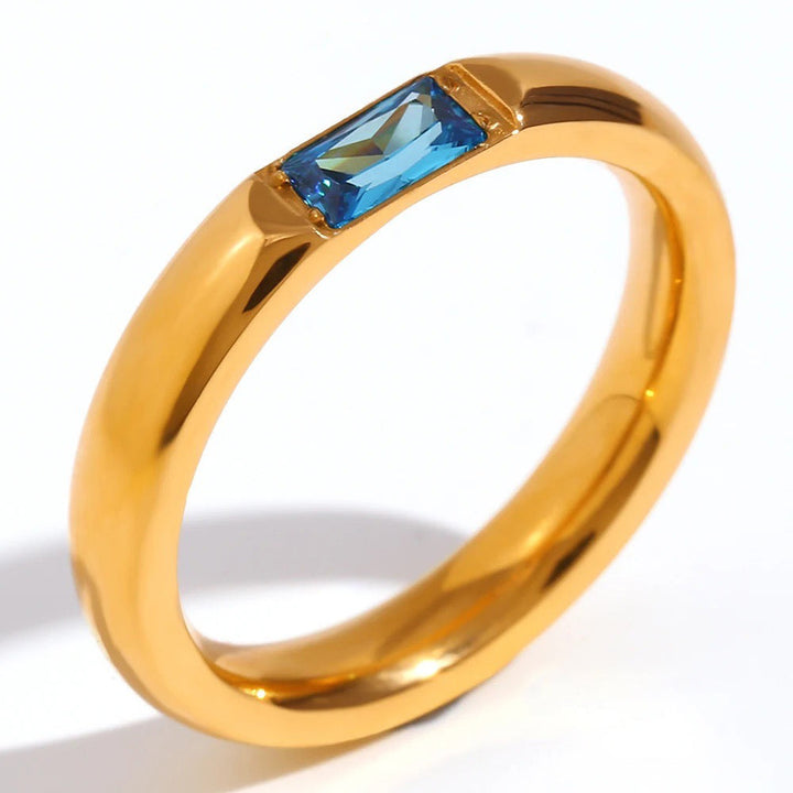 BowLift | 18k Baguette Cut Birthstone Ring