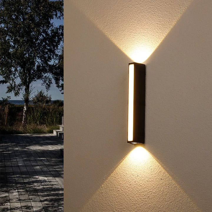 BowLift | Lumurex LED Outdoor Wall Light IP65 | Warm White 3000K | Aluminium & Glass | 40×10×6 cm | Weatherproof & Stylish