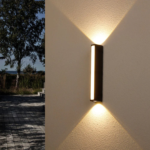 BowLift | Lumurex LED Outdoor Wall Light IP65 | Warm White 3000K | Aluminium & Glass | 40×10×6 cm | Weatherproof & Stylish