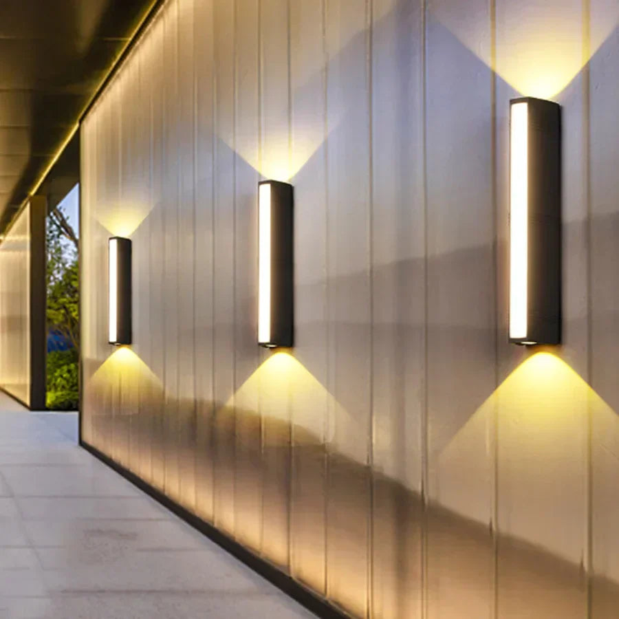 BowLift | Lumurex LED Outdoor Wall Light IP65 | Warm White 3000K | Aluminium & Glass | 40×10×6 cm | Weatherproof & Stylish