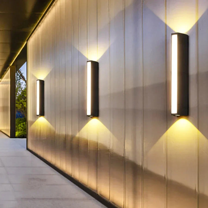 BowLift | Lumurex LED Outdoor Wall Light IP65 | Warm White 3000K | Aluminium & Glass | 40×10×6 cm | Weatherproof & Stylish