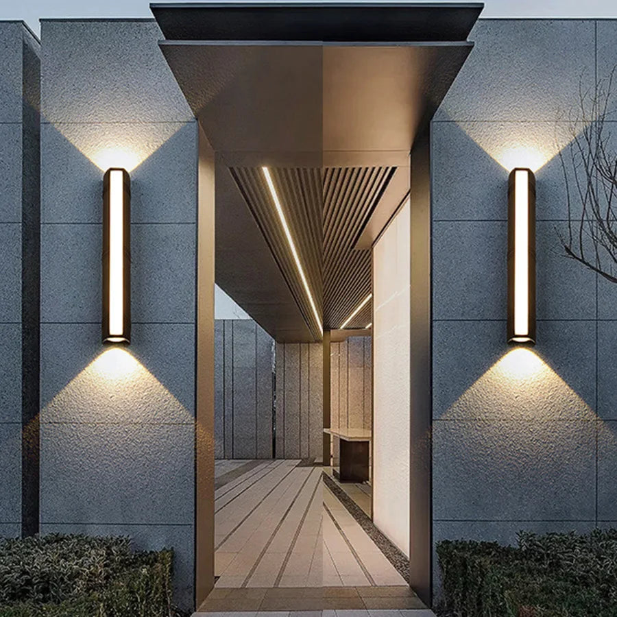 BowLift | Lumurex LED Outdoor Wall Light IP65 | Warm White 3000K | Aluminium & Glass | 40×10×6 cm | Weatherproof & Stylish