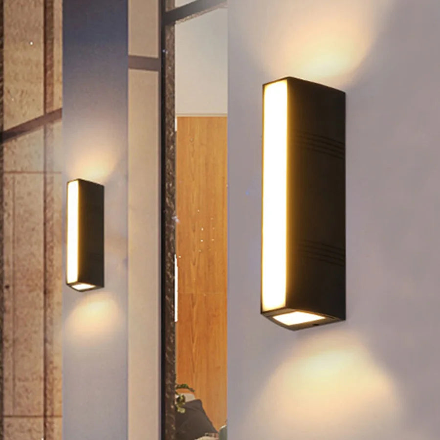 BowLift | Lumurex LED Outdoor Wall Light IP65 | Warm White 3000K | Aluminium & Glass | 40×10×6 cm | Weatherproof & Stylish