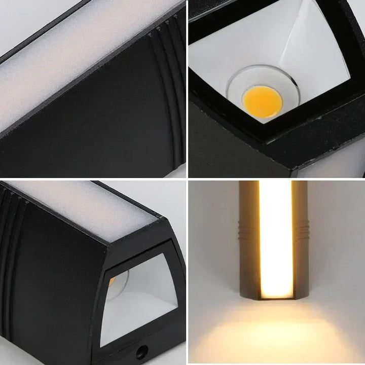 BowLift | Lumurex LED Outdoor Wall Light IP65 | Warm White 3000K | Aluminium & Glass | 40×10×6 cm | Weatherproof & Stylish