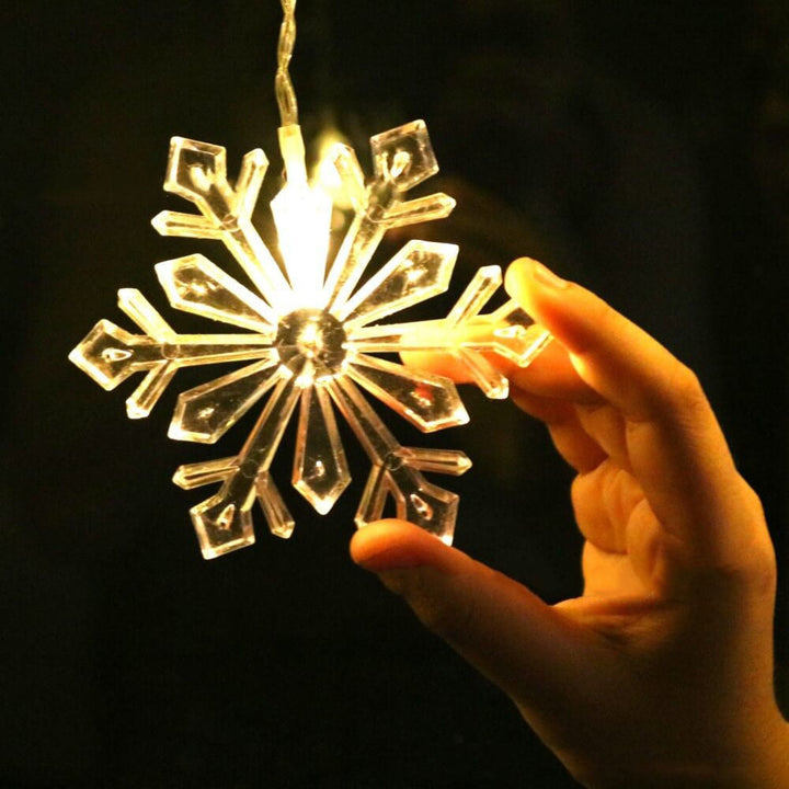 BowLift | Snowflake Remote Control Ice Strip Light Blinking LED Decorative String Lights
