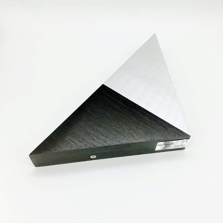 BowLift | TriLumina Prism LED Wall Light | Creative Pyramid Design | Aluminum & Acrylic | Colored Light Options
