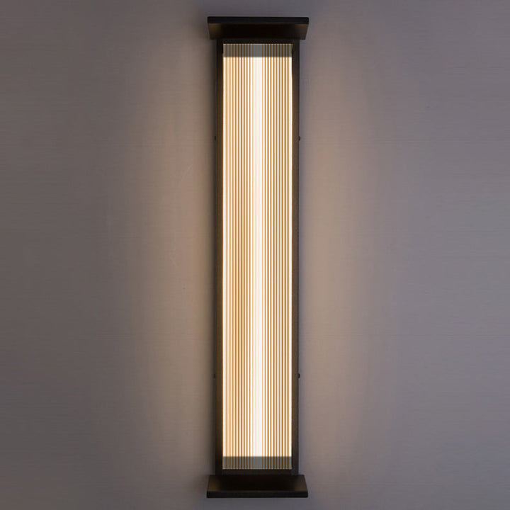 Modern Minimalist Waterproof Rectangular Stainless Steel Acrylic LED Wall Sconce Lamp For Outdoor Patio | Bowlift