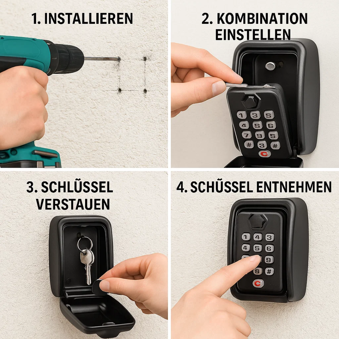 KeyGuard Outdoor Safe – Weather-Resistant Wall-Mounted Key Box | Bowlift