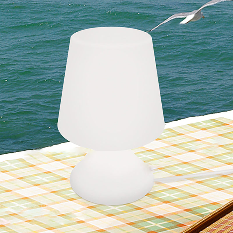 Modern Minimalist PE Cup Shape USB LED Table Lamp Night Light For Outdoor Patio | Bowlift