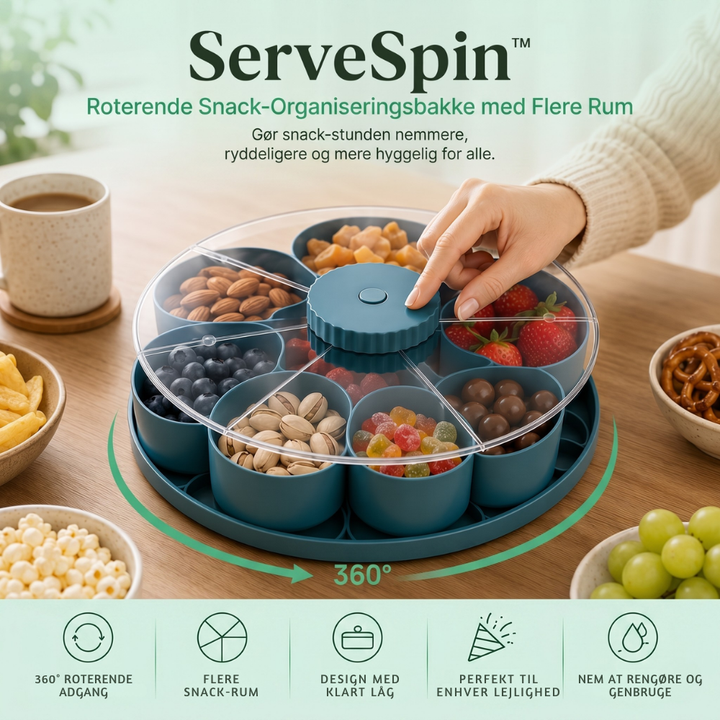ServeSpin rotating tray with compartments | Bowlift