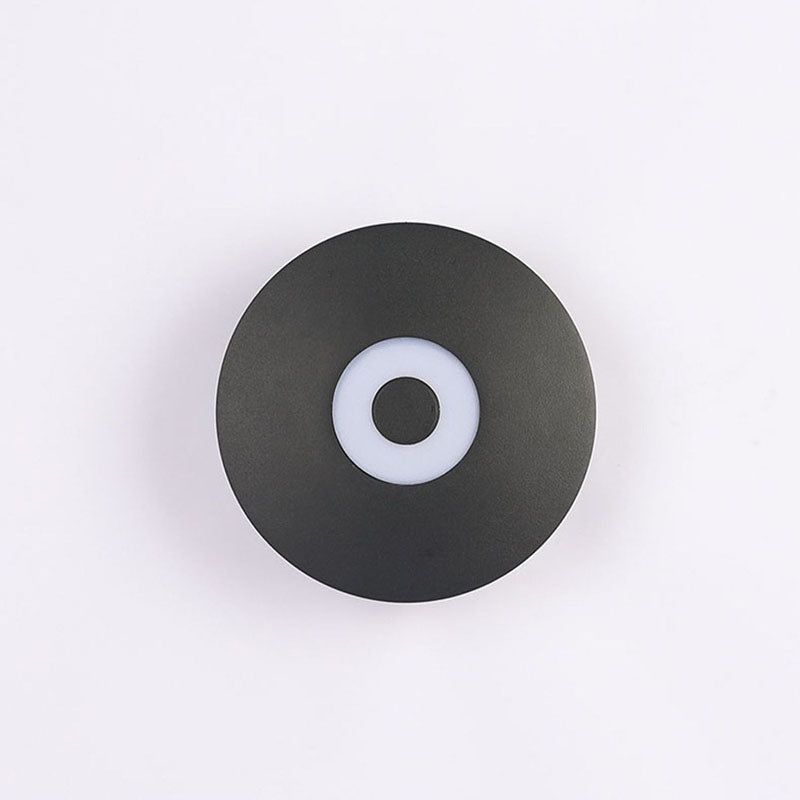 Contemporary Scandinavian Aluminum Round Shade LED Wall Sconce Lamp For Outdoor Patio | Bowlift