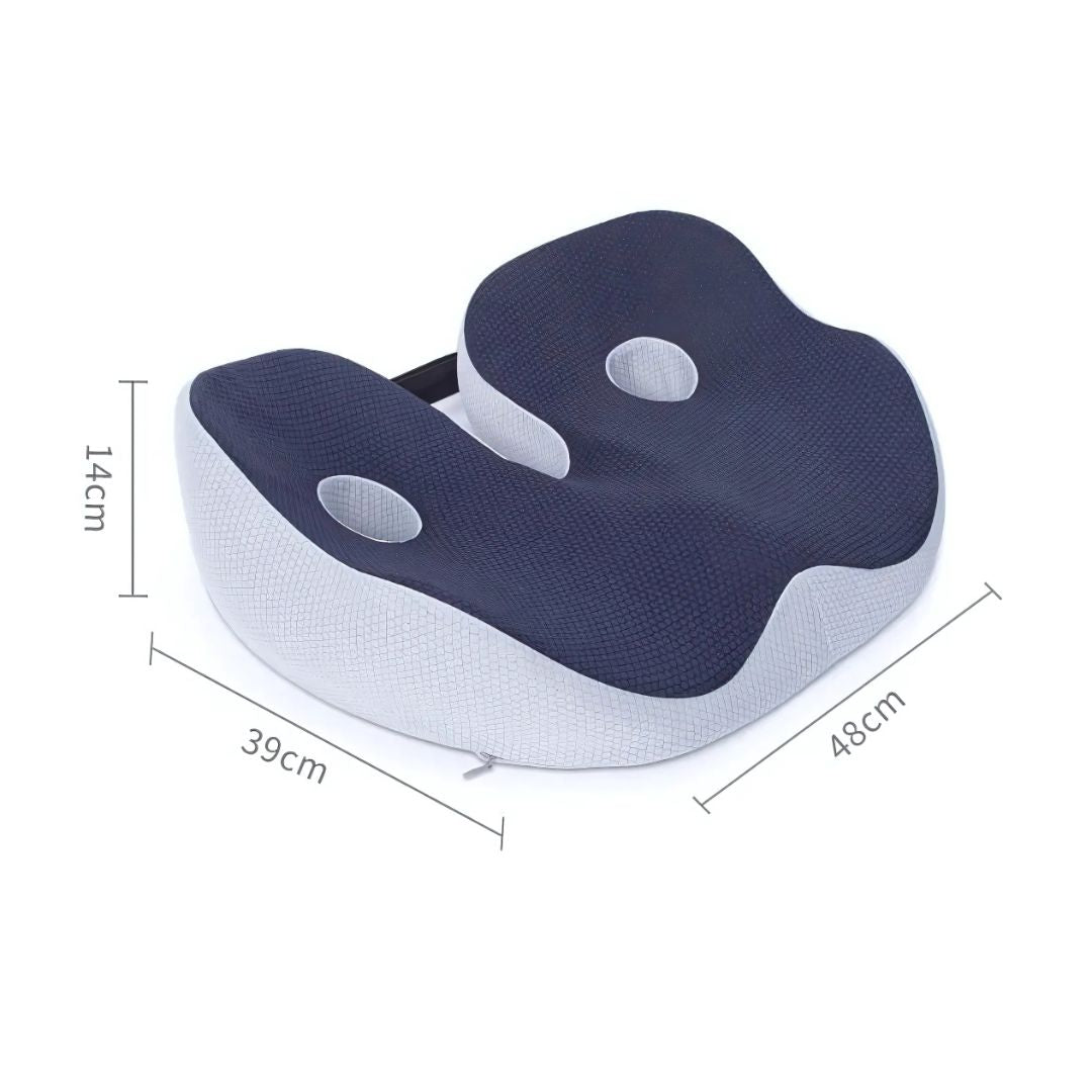 SitSmart Adjustable Memory Foam Sit Bone Relief | Seat Cushion for Tailbone Pressure Pain - Posture Support in Office Chairs Bowlift