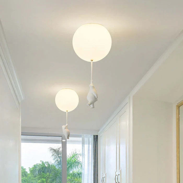 BowLift | Children's Ceiling Lamp with Bear and Balloon - CloudBear