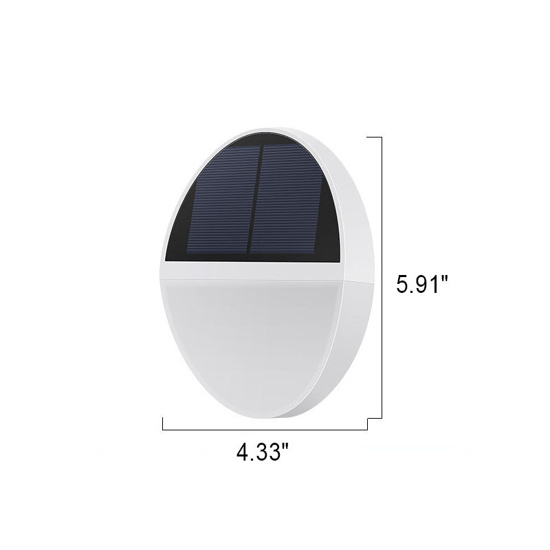 Solar Outdoor Waterproof Round Flat Body Radar Sensor LED Wall Sconce Lamp | Bowlift