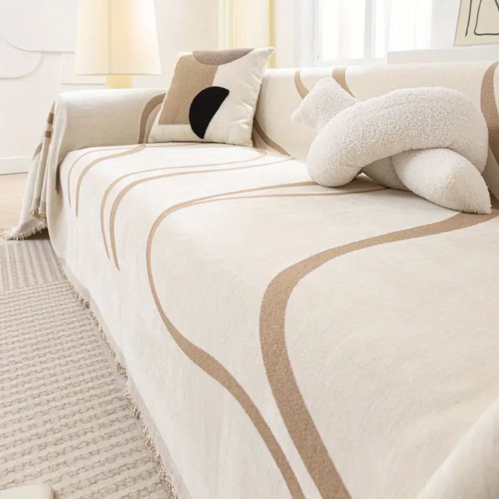 BowLift | Wave Lines Chenille Sofa Covers