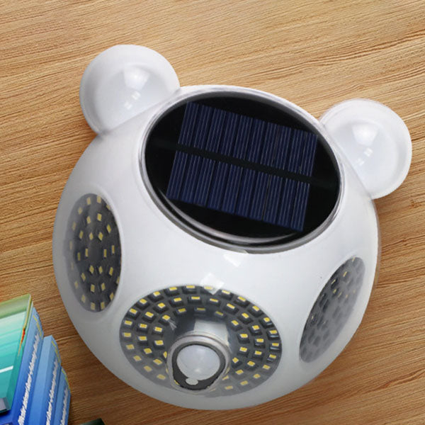 Solar Body Sensor Round Shape LED Patio Outdoor Wall Sconce Lamp | Bowlift