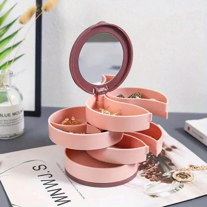 BowLift | Jewelry Box - 360° Rotating Storage Box for Jewelry, Maximum Protection and Organization