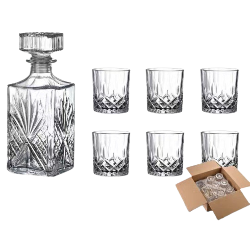 BowLift | RoyalPour - 7-Piece Whiskey Decanter Gift Set