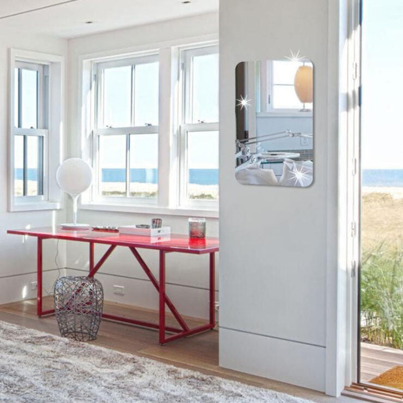 Oval Rectangle Mirror Sticker | Bowlift