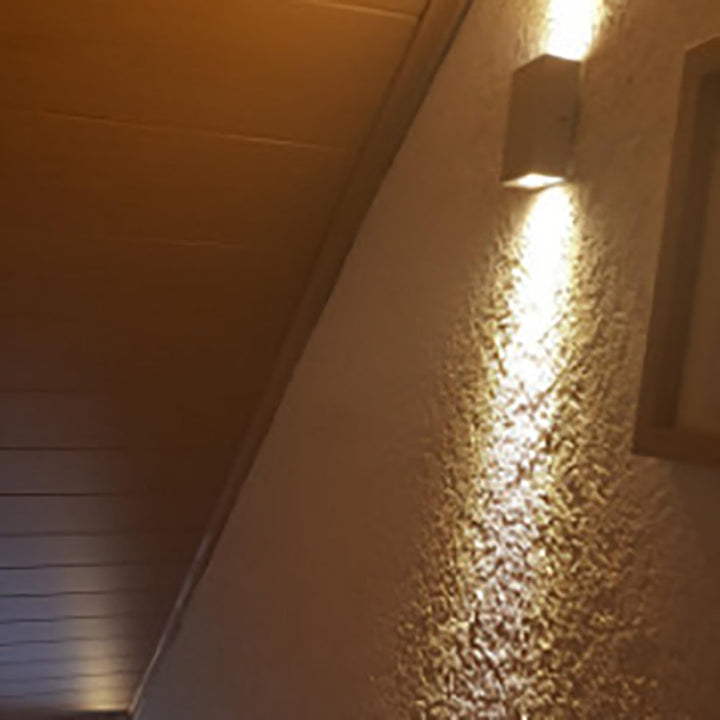 Modern Simplicity Waterproof Aluminum Cubic LED Wall Sconce Lamp For Outdoor Patio | Bowlift