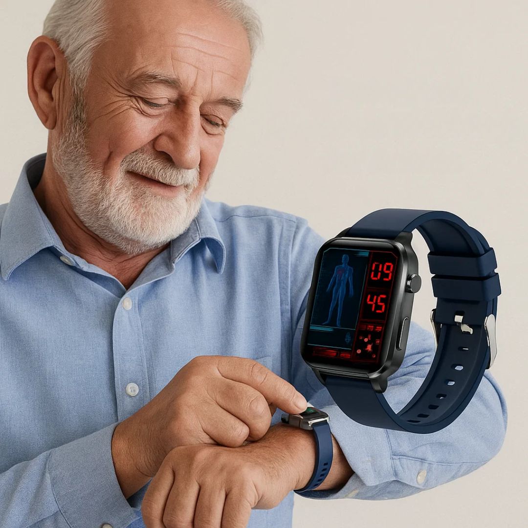 GlucoWell | Non-Invasive Diabetes Smartwatch – Blood Sugar Monitor – HD Display – Pain-Free Glucose Tracking for Adults Bowlift